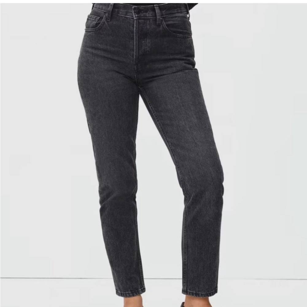 Everlane Black High-Rise Ankle Crop Jeans